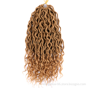 Thick crotchet faux locs dreadlocks faux locs synthetic hair curly ending crochet hair extension